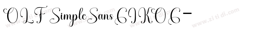 OLF SimpleSansCJKOC字体转换